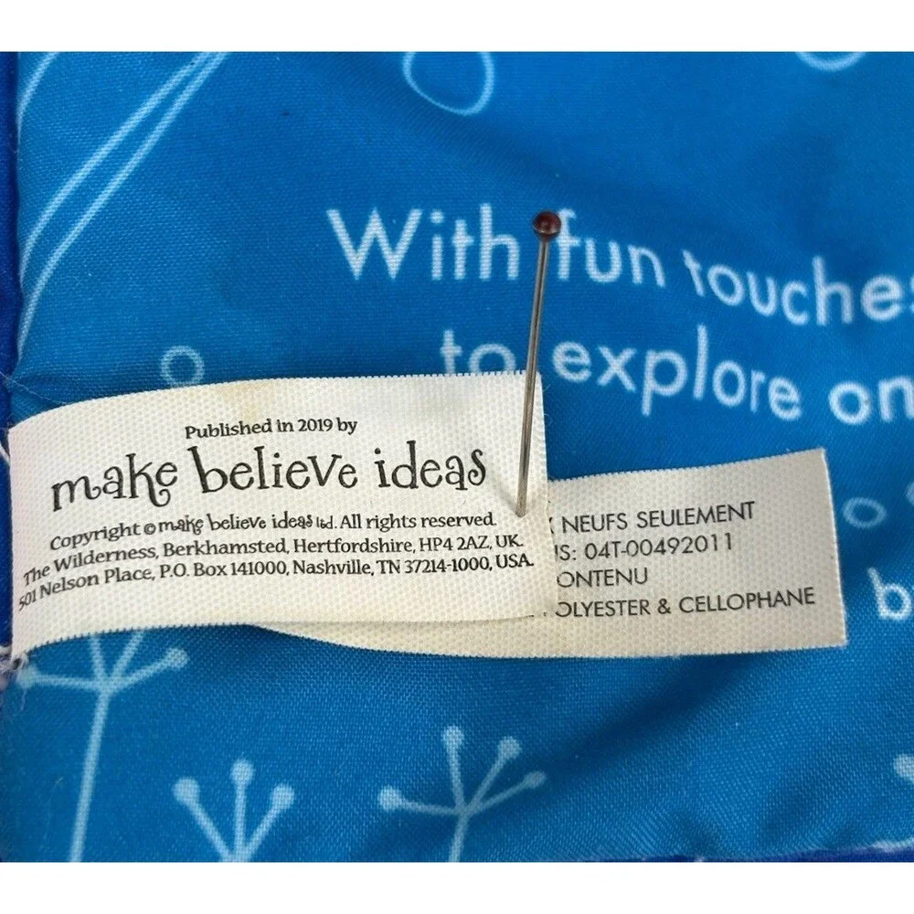Make Believe Ideas Ocean Fun Soft Cloth Book Baby Toddler Sensory Touch Feel